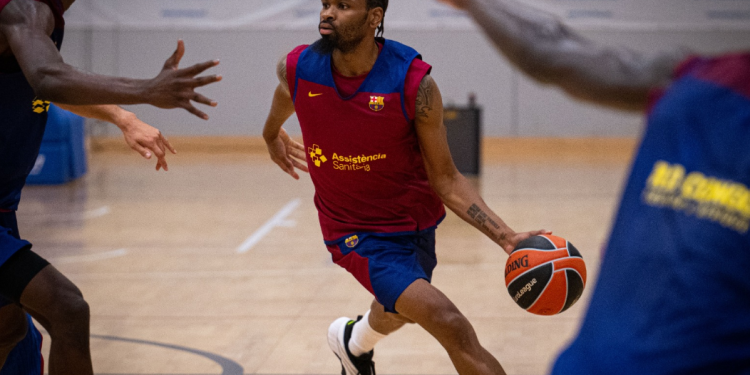 El Barça Basket durant una pretemporada a Encamp.