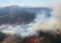 Incendi a prop de la carretera de Comiols, al municipi d'Artesa de Segre.