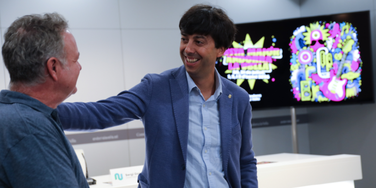 El cònsol d'Andorra la Vella, Sergi González, el dia de la presentació de la programació de festa major.