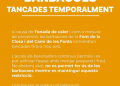 El missatge d'Escaldes on ha comunicat el tancament temporal.