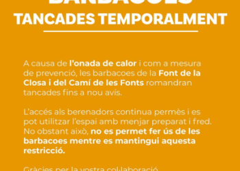 El missatge d'Escaldes on ha comunicat el tancament temporal.
