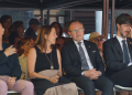 La cònsol major d'Escaldes-Engordany, Rosa Gili, conversa amb el cap de Govern, Xavier Espot, durant el ball de Santa Anna.