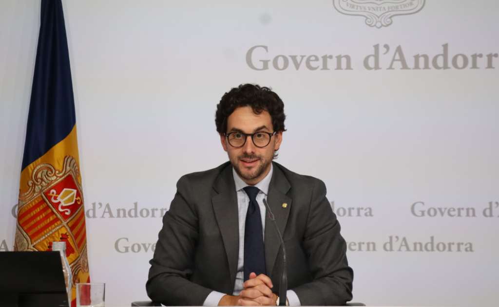 El ministre portaveu, Guillem Casal, durant la roda de premsa.