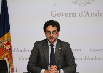 El ministre portaveu, Guillem Casal, durant la roda de premsa.
