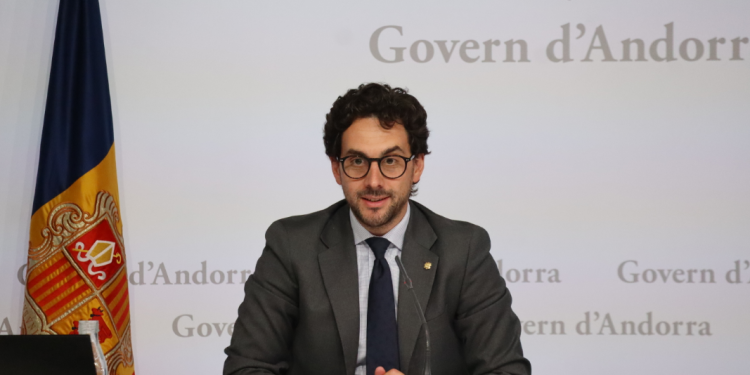 El ministre portaveu, Guillem Casal, durant la roda de premsa.