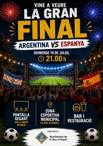 Pantalla gegant selecció espanyola la Seu