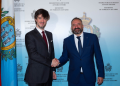 El síndic general, Carles Ensenyat, i el secretari d'Estat per als Afers Exteriors, la Cooperació Econòmica Internacional i la Transició Digital de San Marino, Luca Beccari, en una visita l'any passat.