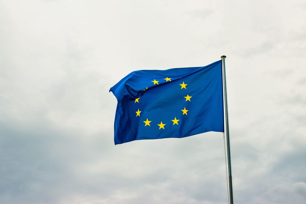 Una bandera de la Unió Europea.