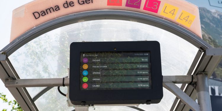 Una de les pantalles instal·lades en l'actualitat. Foto: FEDA