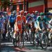 Ciclistes a l'inici de l'etapa de La Vuelta a Andorra aquest dimarts. Foto: SFGA