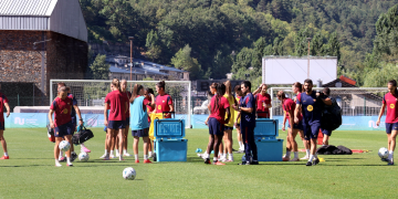 Entrenament del Barça Femení a Andorra la Vella. Foto: D. M. (ANA)