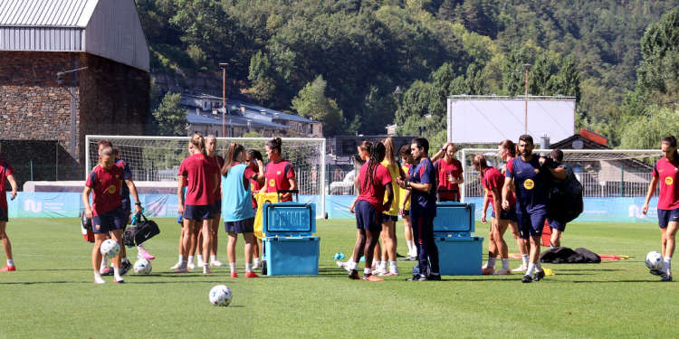Entrenament del Barça Femení a Andorra la Vella. Foto: D. M. (ANA)
