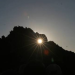 El sol a través del forat d'Arcalís.