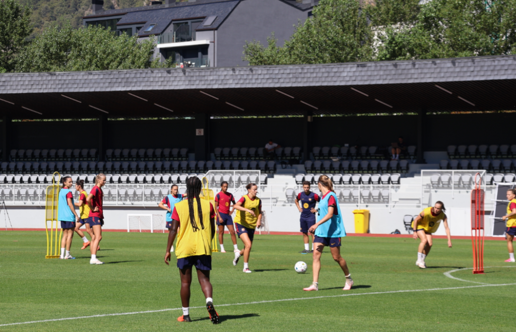Un moment de l'entrenament.