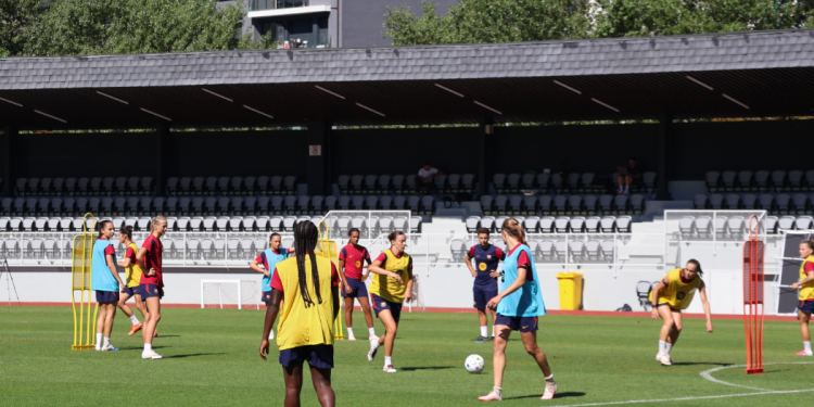 Un moment de l'entrenament.