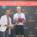 El ministre de Turisme i Comerç del Govern d'Andorra, Jordi Torres, al costat del guanyador de la quarta etapa de La Vuelta 2026, Tadej Pogačar.