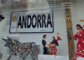 Aparador d'Andorra on apareixen braus i elements de la cultura flamenca.
