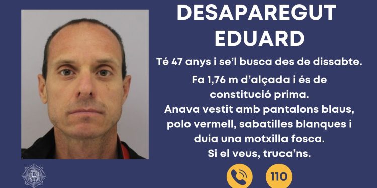 Fotografia compartida per la policia de l'home desaparegut. Foto: Policia d'Andorra