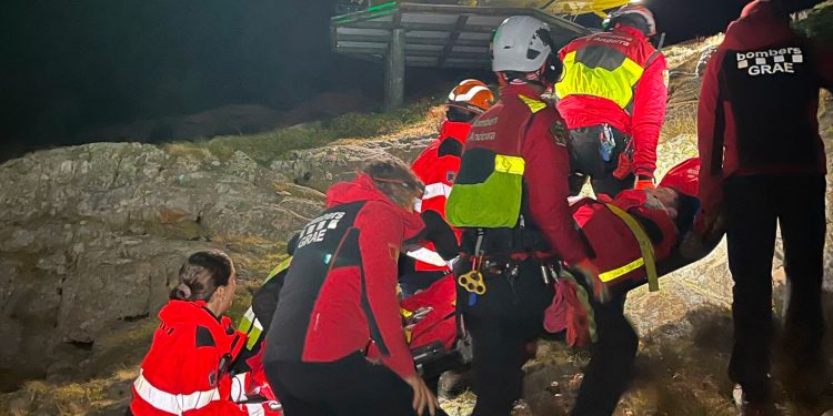 Rescat dels Bombers. Foto: Bombers de la Generalitat