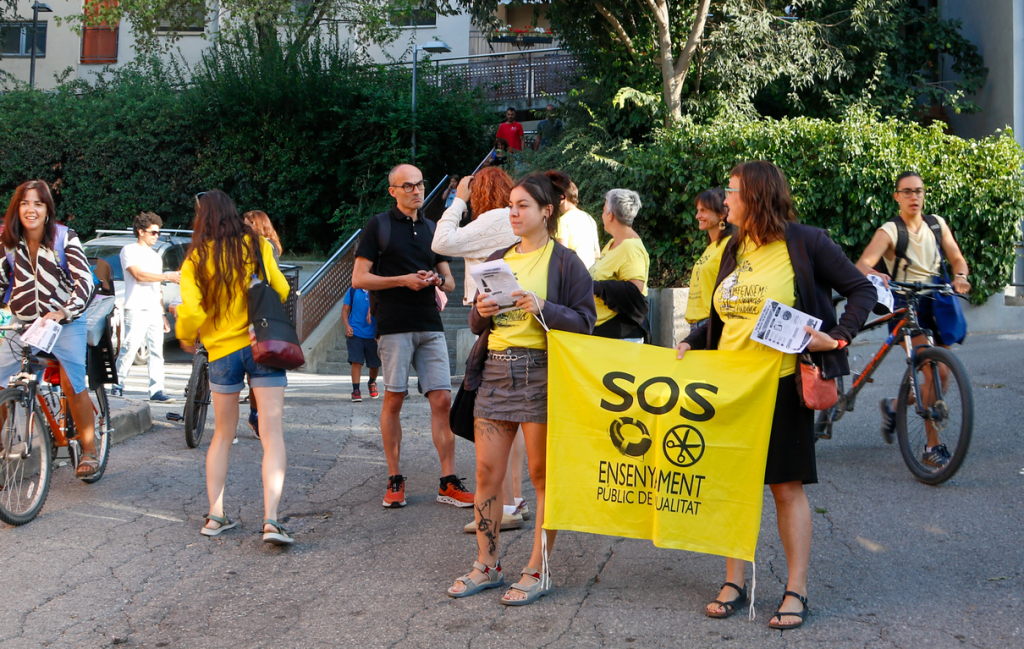 Protesta docent a la Seu.