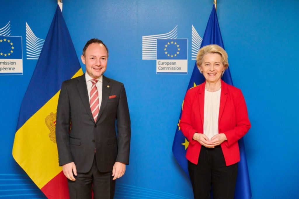 El cap de Govern d’Andorra, Xavier Espot, i la presidenta de la Comissió Europea, Ursula von der Leyen / Govern