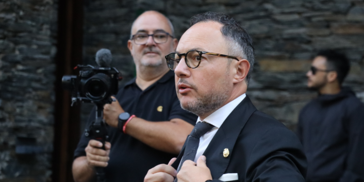 El cap de Govern, Xavier Espot, a la seva arribada a Meritxell.