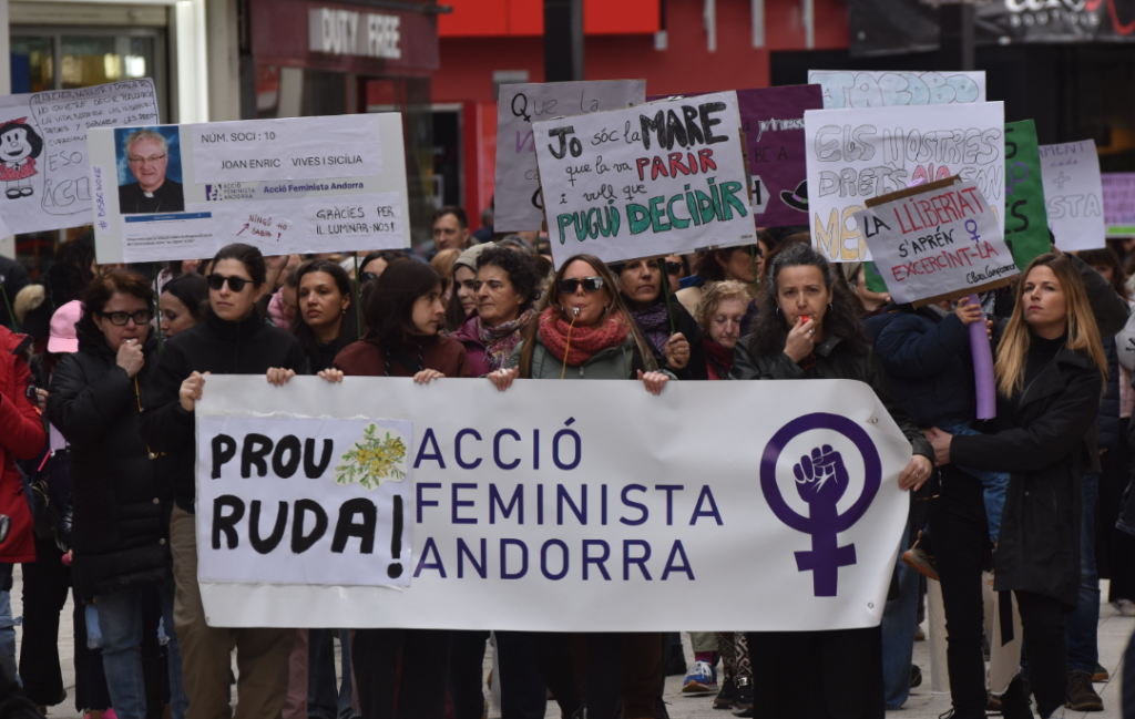Un moment de la manifestació del 8M d'enguany.