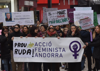 Un moment de la manifestació del 8M d'enguany.