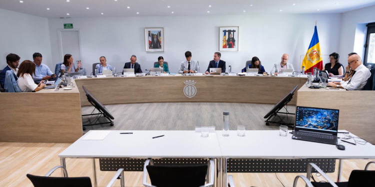 Un moment de la reunió de cònsols aquest dimarts al matí.