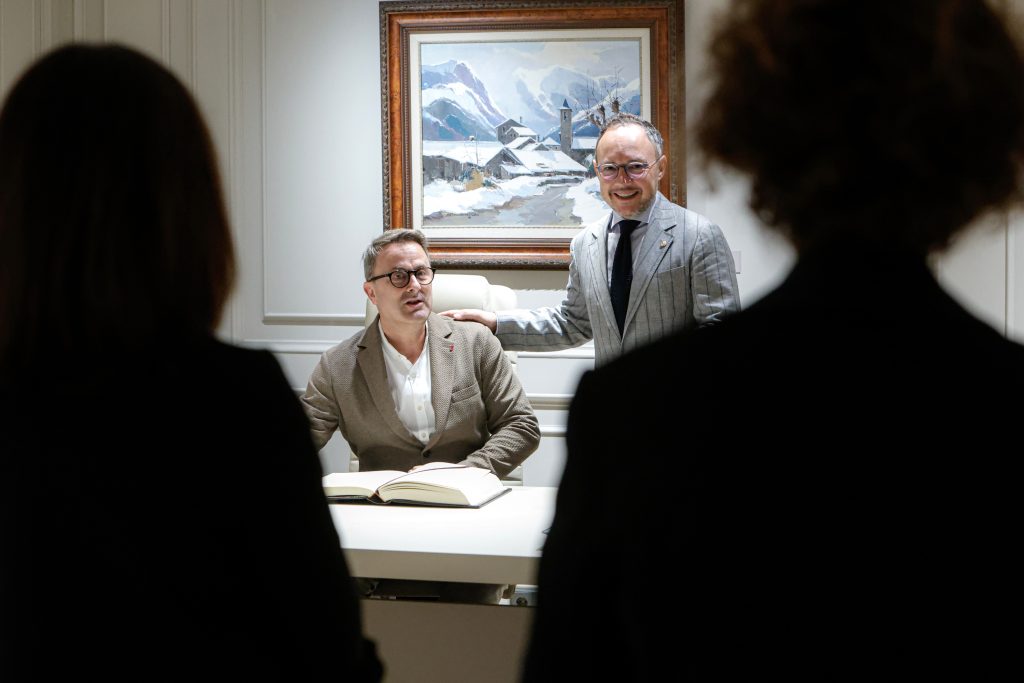 Un moment de la visita oficial del ministre d'Afers Estrangers de Luxemburg, Xavier Bettel. Foto: SFGA
