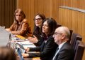 La ministra de Justícia i Interior, ester Molné, durant la seva intervenció. Foto: Consell General