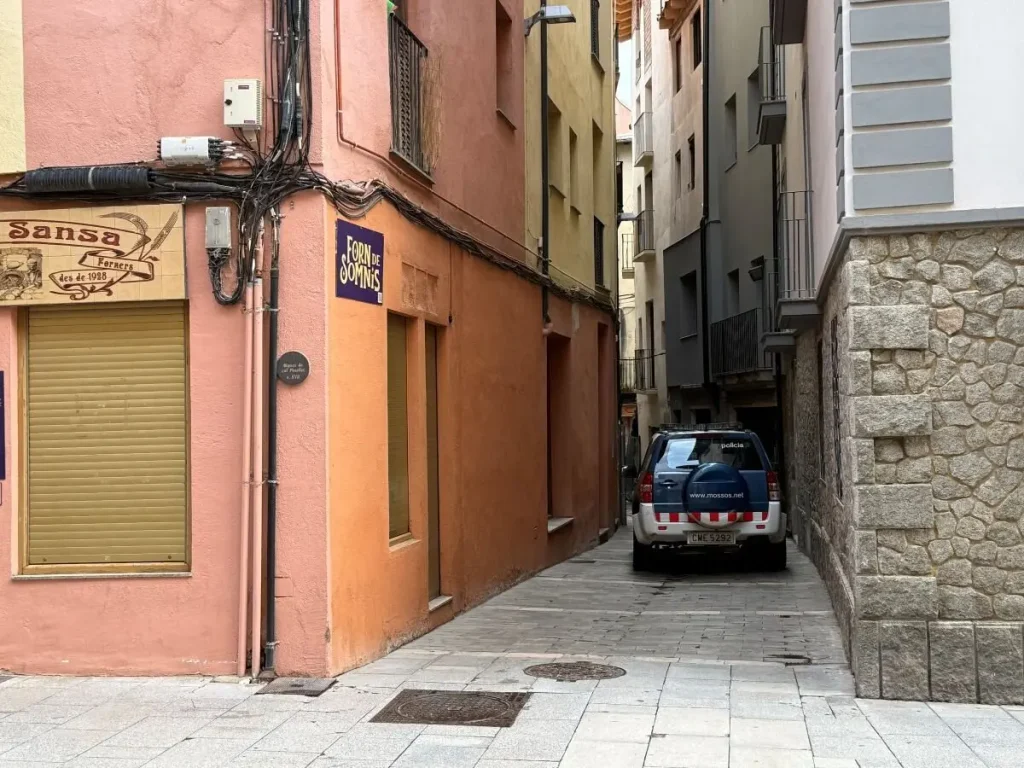 Cotxe dels mossos al lloc dels fets / VIurePirineus
