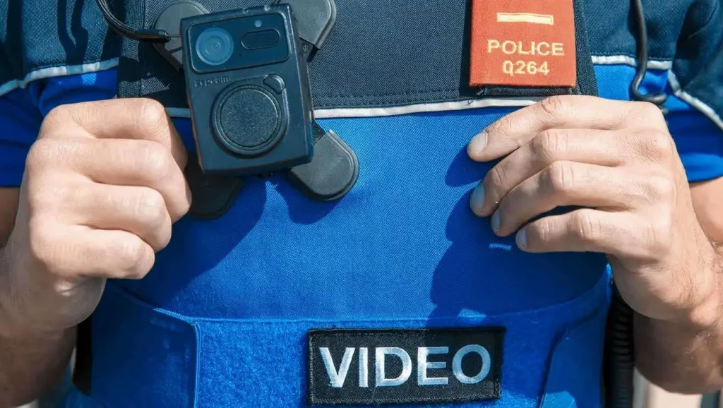 imatge d'un policia amb càmera en el pit / Xarxes