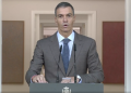 Pedro Sánchez durant la compareixença d'aquest dilluns.