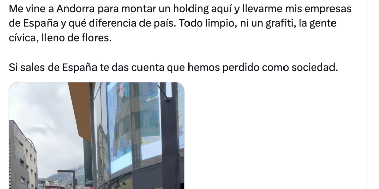 Imatge del polèmic tuit / X