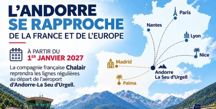 La imatge que acompanya l'anunci on es veuen les destinacions en un lloc incorrecte.