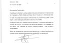 La carta enviada als veïns.