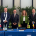 Un moment de l'acte de signatura de l'addenda al conveni de col·laboració vigent entre FEDA i EDF que ha tingut lloc aquest dilluns a París.