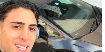 Fragment del vídeo on el youtuber 'Ericmentorfitness' denuncia la situació amb el seu Lamborghini a Andorra.