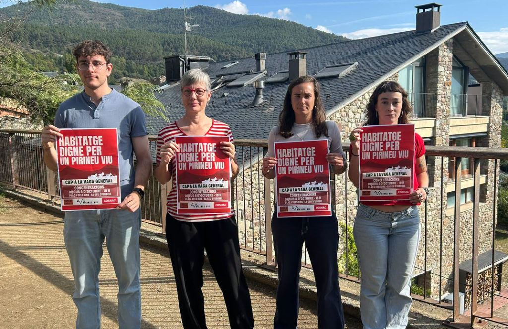 Presentació de la concentració convocada a la Seu per Pirineu Viu, el Sindicat de Llogateres i COSHAN.