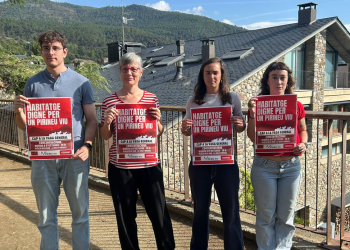 Presentació de la concentració convocada a la Seu per Pirineu Viu, el Sindicat de Llogateres i COSHAN.