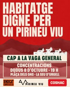 Cartell concentració habitatge la Seu