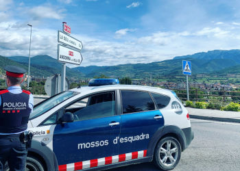 Control dels Mossos d'Esquadra.