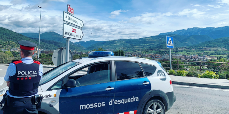 Control dels Mossos d'Esquadra.