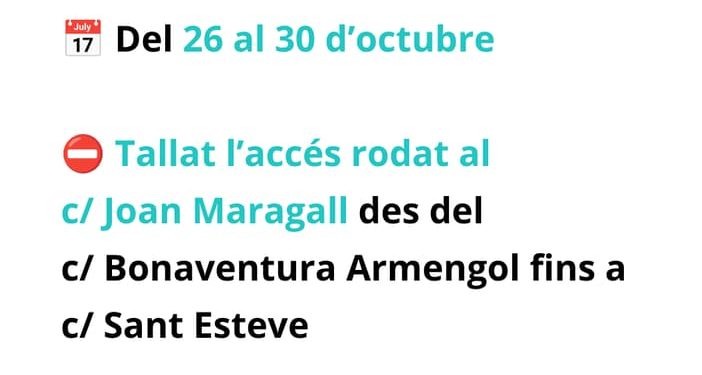 Tall carrer Joan Maragall
